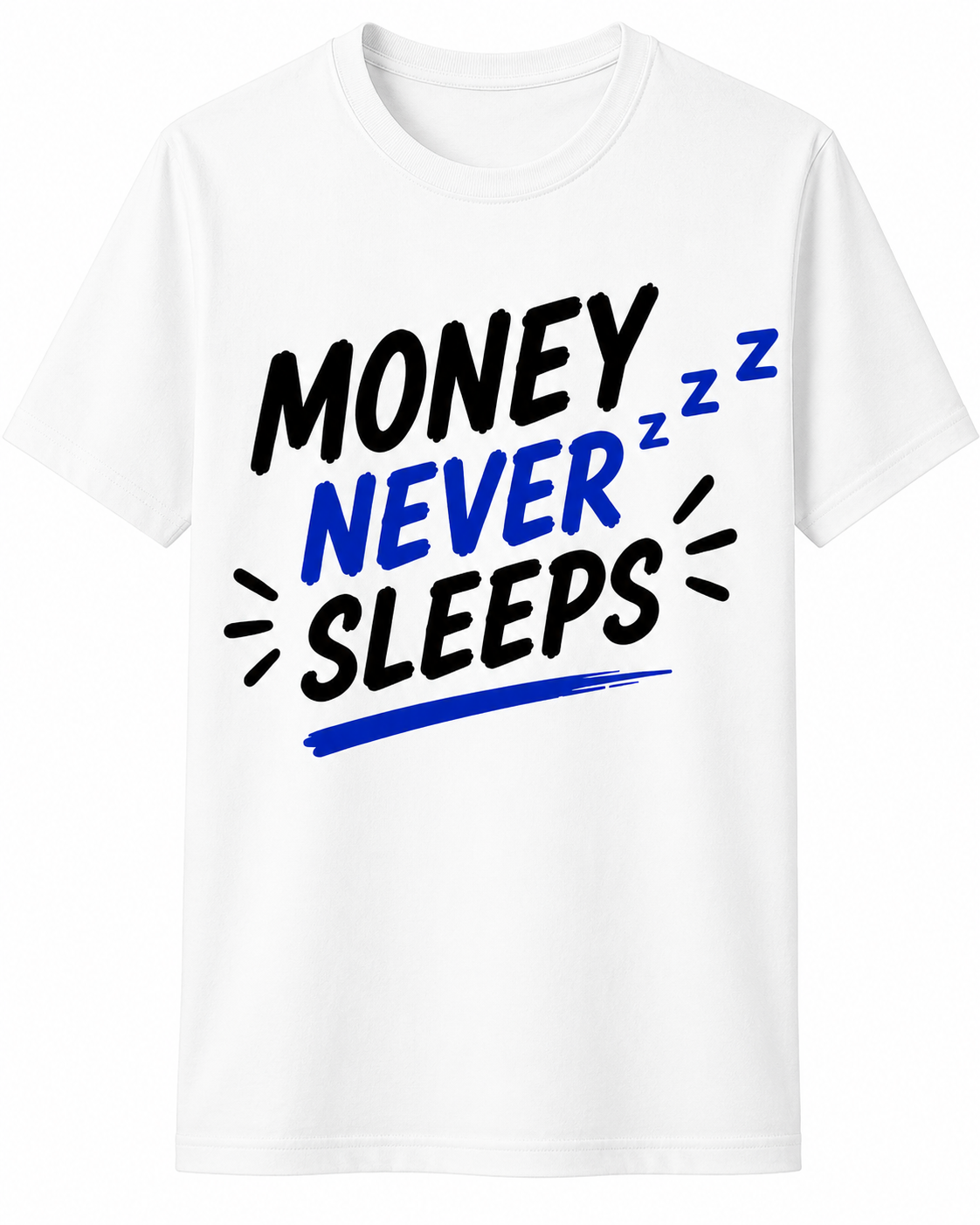 Money Never Sleeps | Cotton T-Shirt